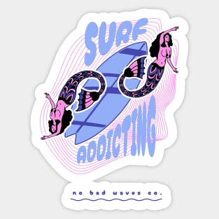 Surf addicting Sticker